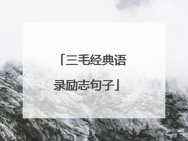 三毛经典语录励志句子