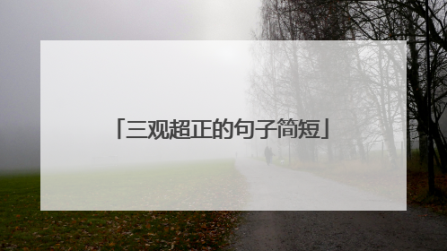 三观超正的句子简短