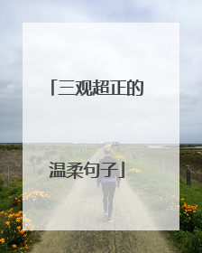 三观超正的温柔句子