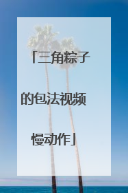 三角粽子的包法视频慢动作