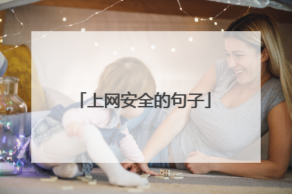 上网安全的句子