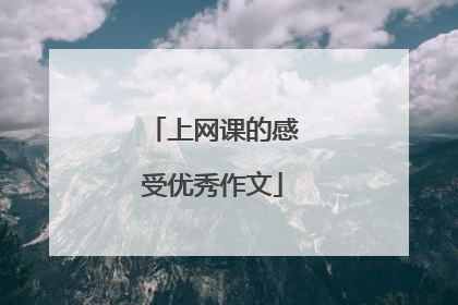 上网课的感受优秀作文