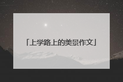 上学路上的美景作文