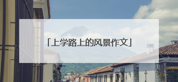 上学路上的风景作文