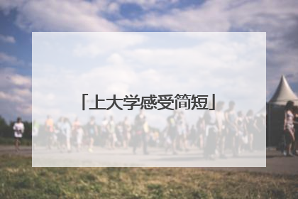 上大学感受简短
