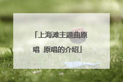 上海滩主题曲原唱 原唱的介绍
