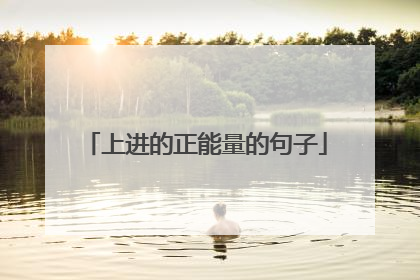 上进的正能量的句子