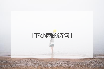 下小雨的诗句