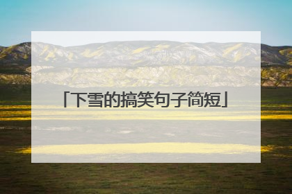 下雪的搞笑句子简短