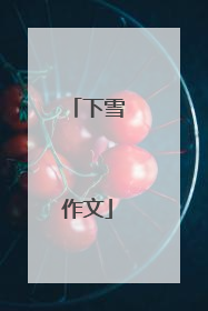 下雪作文