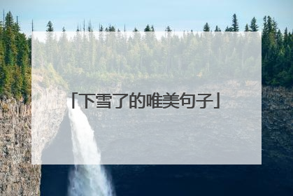 下雪了的唯美句子