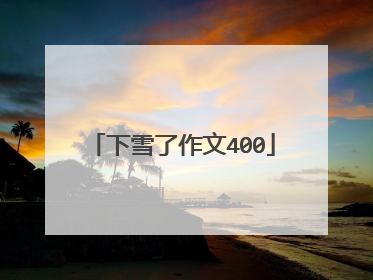 下雪了作文400