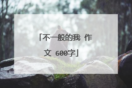 不一般的我 作文 600字