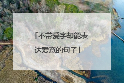 不带爱字却能表达爱意的句子