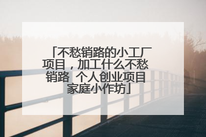 不愁销路的小工厂项目,加工什么不愁销路 个人创业项目 家庭小作坊