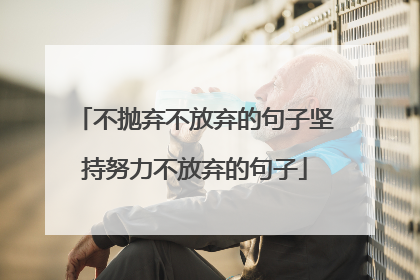 不抛弃不放弃的句子坚持努力不放弃的句子