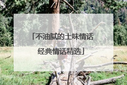 不油腻的土味情话 经典情话精选