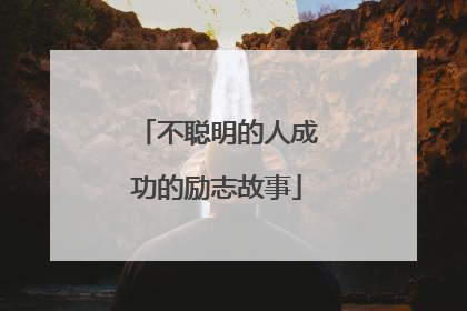 不聪明的人成功的励志故事