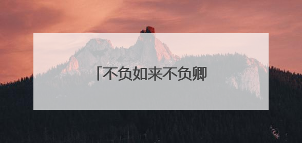 不负如来不负卿的全诗是什么?