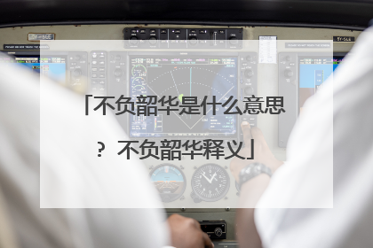 不负韶华是什么意思? 不负韶华释义