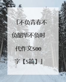 不负青春不负韶华不负时代作文500字【5篇】