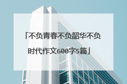 不负青春不负韶华不负时代作文600字5篇