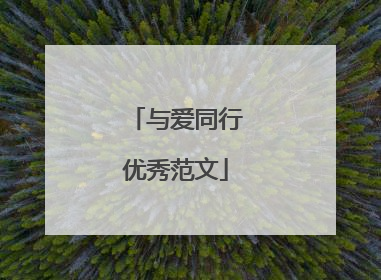 与爱同行优秀范文