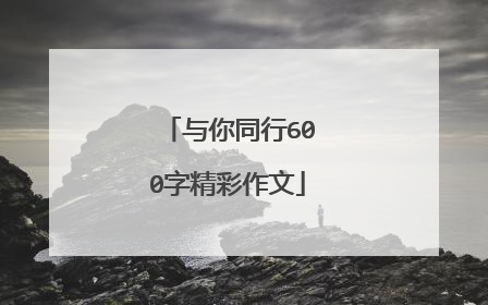 与你同行600字精彩作文