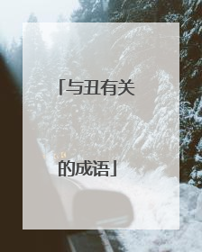 与丑有关的成语