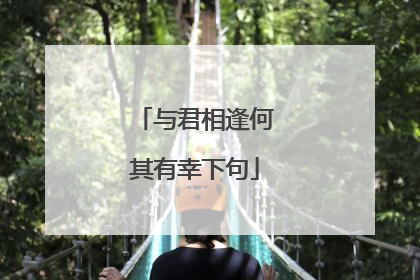 与君相逢何其有幸下句