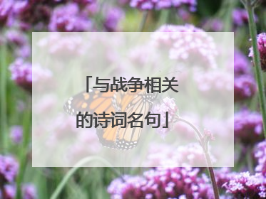 与战争相关的诗词名句