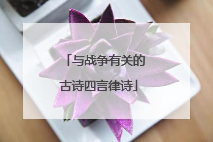 与战争有关的古诗四言律诗