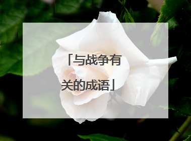 与战争有关的成语
