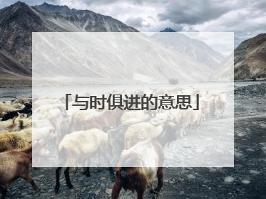 与时俱进的意思