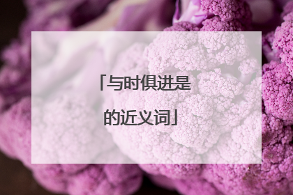 与时俱进是 的近义词