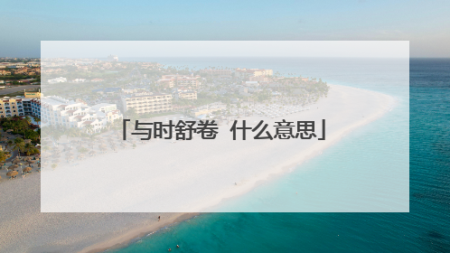 与时舒卷 什么意思