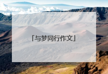 与梦同行作文