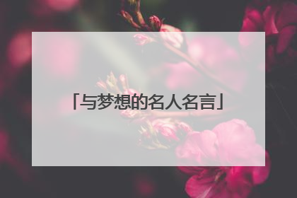 与梦想的名人名言