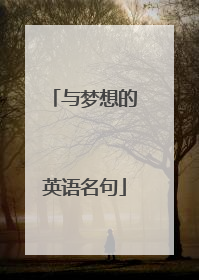 与梦想的英语名句