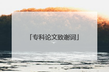 专科论文致谢词