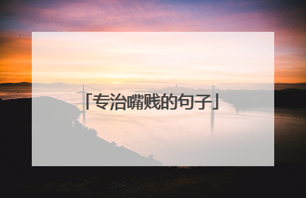 专治嘴贱的句子