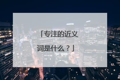 专注的近义词是什么?