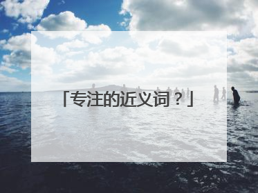 专注的近义词？
