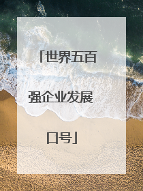 世界五百强企业发展口号