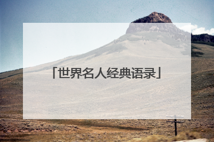 世界名人经典语录