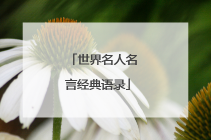 世界名人名言经典语录