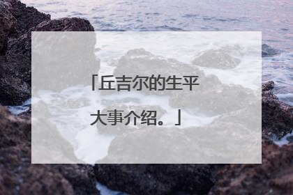 丘吉尔的生平大事介绍。