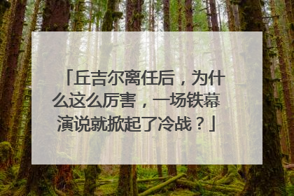 丘吉尔离任后，为什么这么厉害，一场铁幕演说就掀起了冷战？
