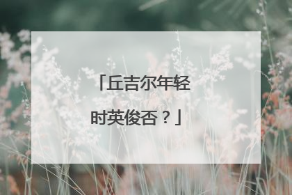 丘吉尔年轻时英俊否?