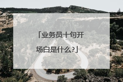 业务员十句开场白是什么?